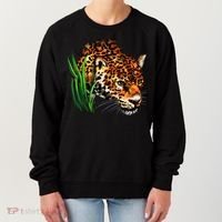Wildlife Big Face Jaguar In Grass Portrait Women's Sweatshirt thumb 0