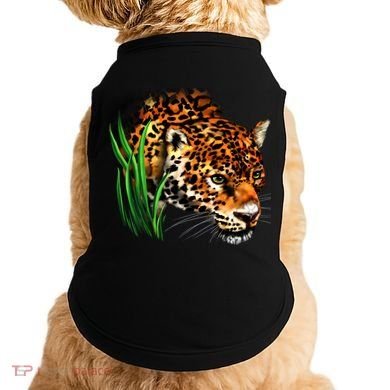 Wildlife Big Face Jaguar In Grass Portrait Doggie Tank
