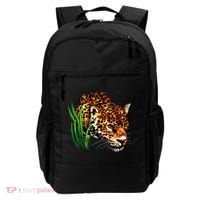 Wildlife Big Face Jaguar In Grass Portrait Backpack thumb 0
