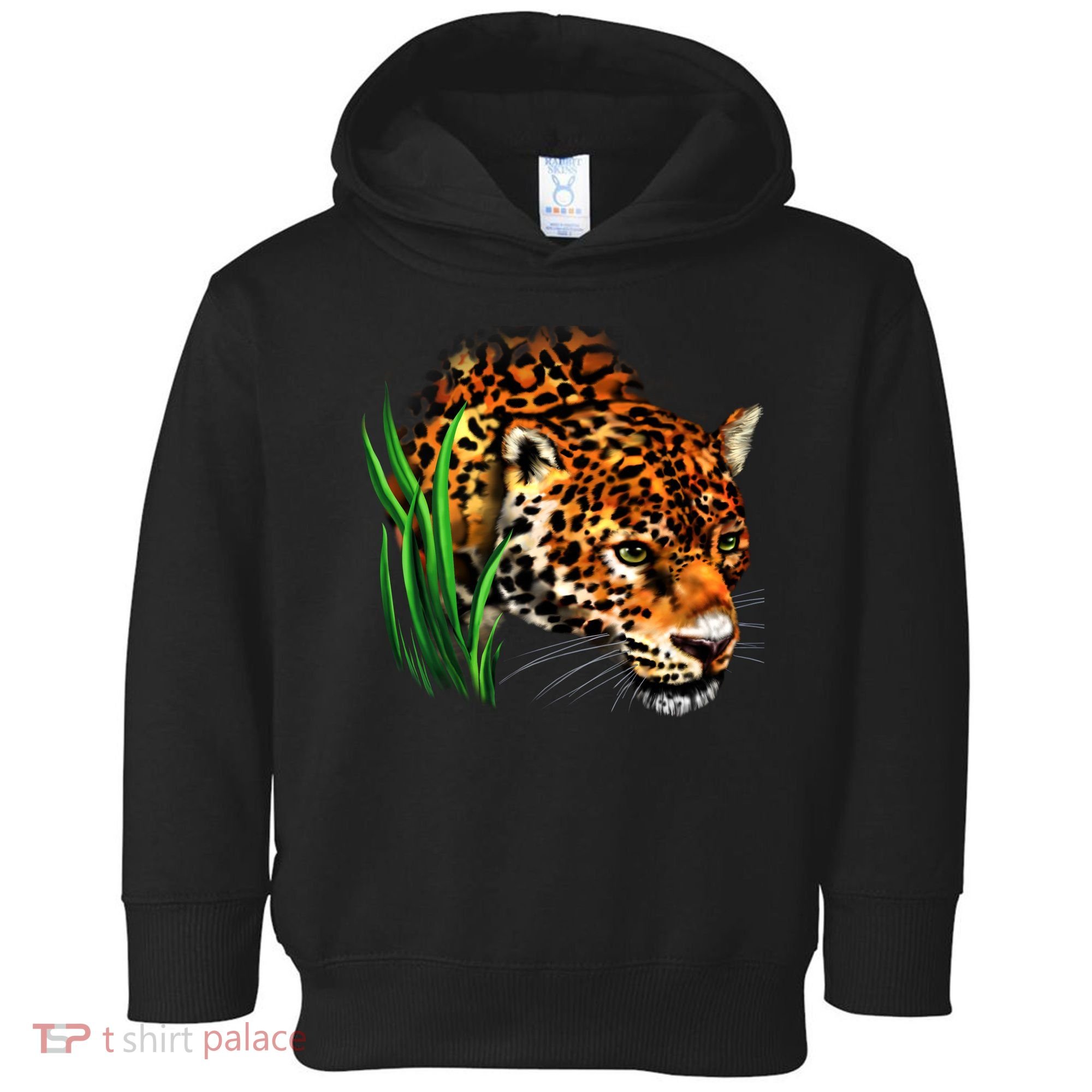 Wildlife Big Face Jaguar In Grass Portrait Toddler Hoodie