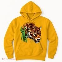 Wildlife Big Face Jaguar In Grass Portrait Hoodie thumb 0