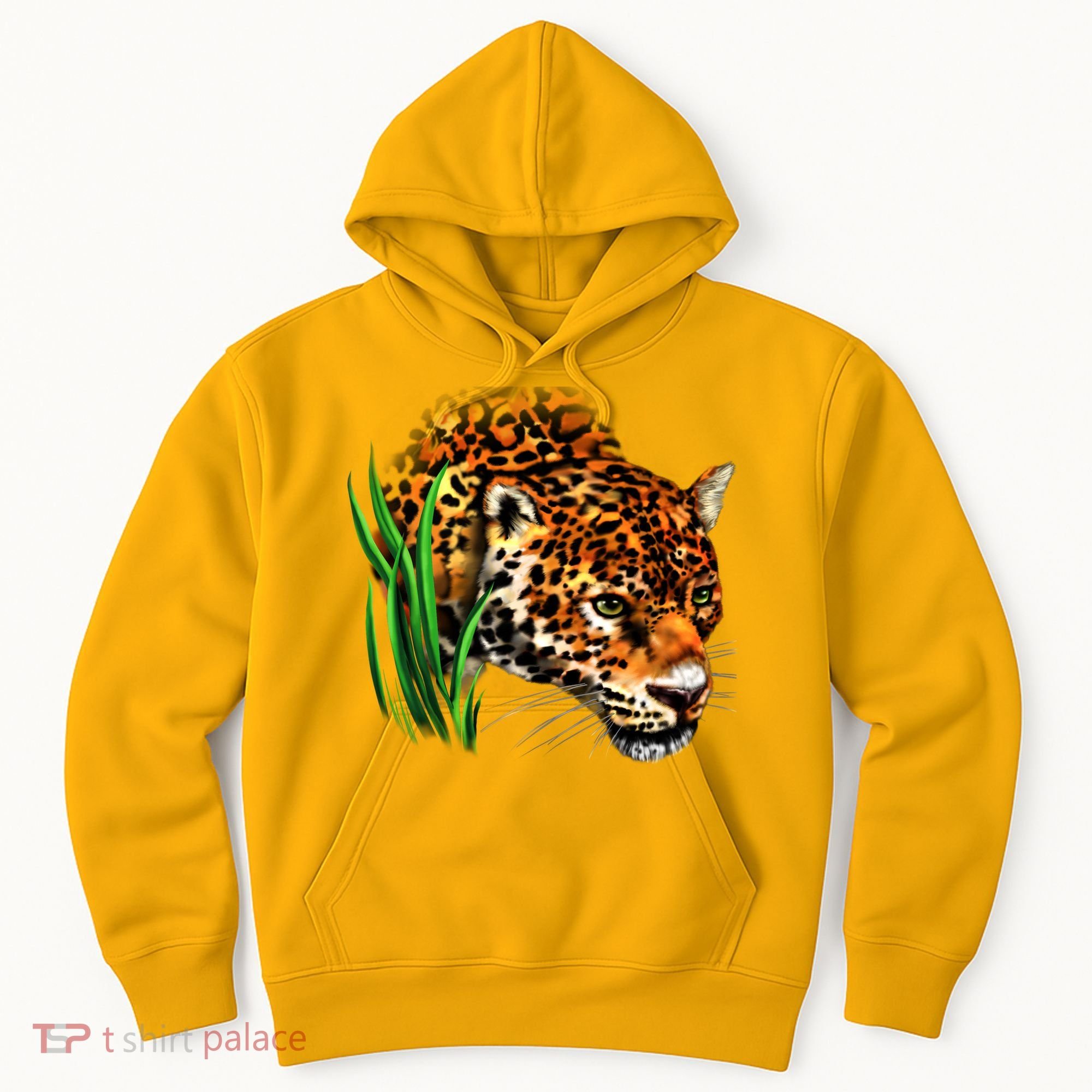 Wildlife Big Face Jaguar In Grass Portrait Hoodie