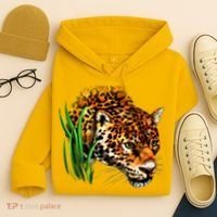 Wildlife Big Face Jaguar In Grass Portrait Hoodie thumb 4