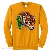 Wildlife Big Face Jaguar In Grass Portrait Sweatshirt thumb 0