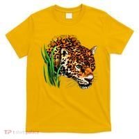 Wildlife Big Face Jaguar In Grass Portrait T-Shirt thumb 0