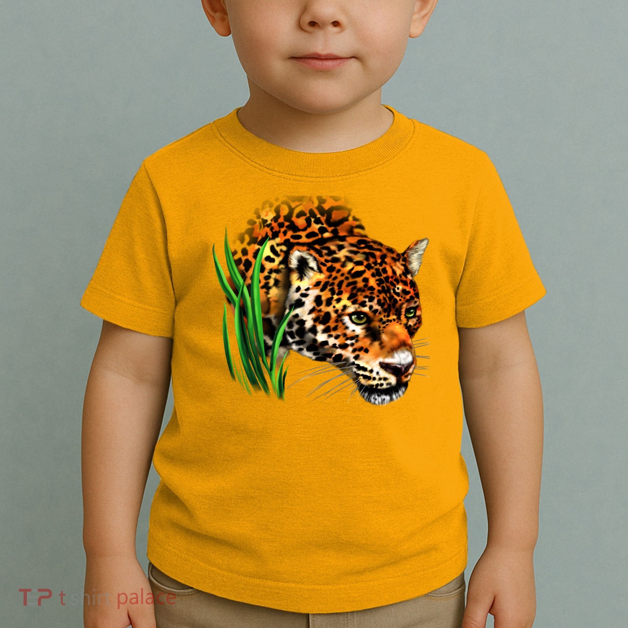 Wildlife Big Face Jaguar In Grass Portrait Toddler T-Shirt
