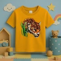 Wildlife Big Face Jaguar In Grass Portrait Toddler T-Shirt thumb 3