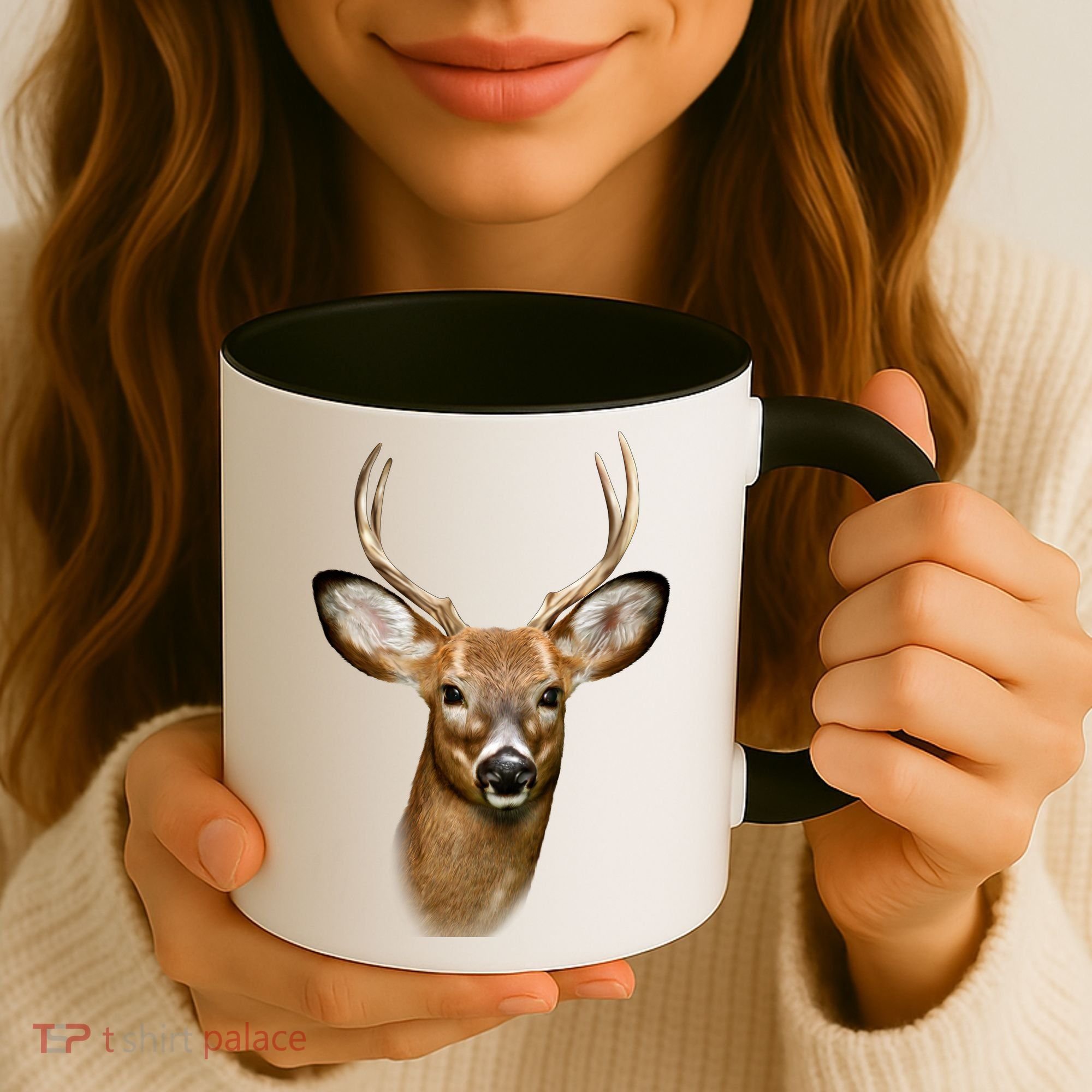 Wildlife Big Face Young Buck Deer Portrait Coffee Mug
