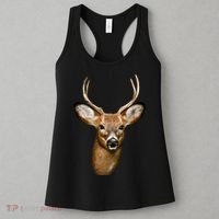 Wildlife Big Face Young Buck Deer Portrait Women's Tank Top thumb 3