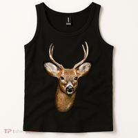 Wildlife Big Face Young Buck Deer Portrait Tank Top thumb 2