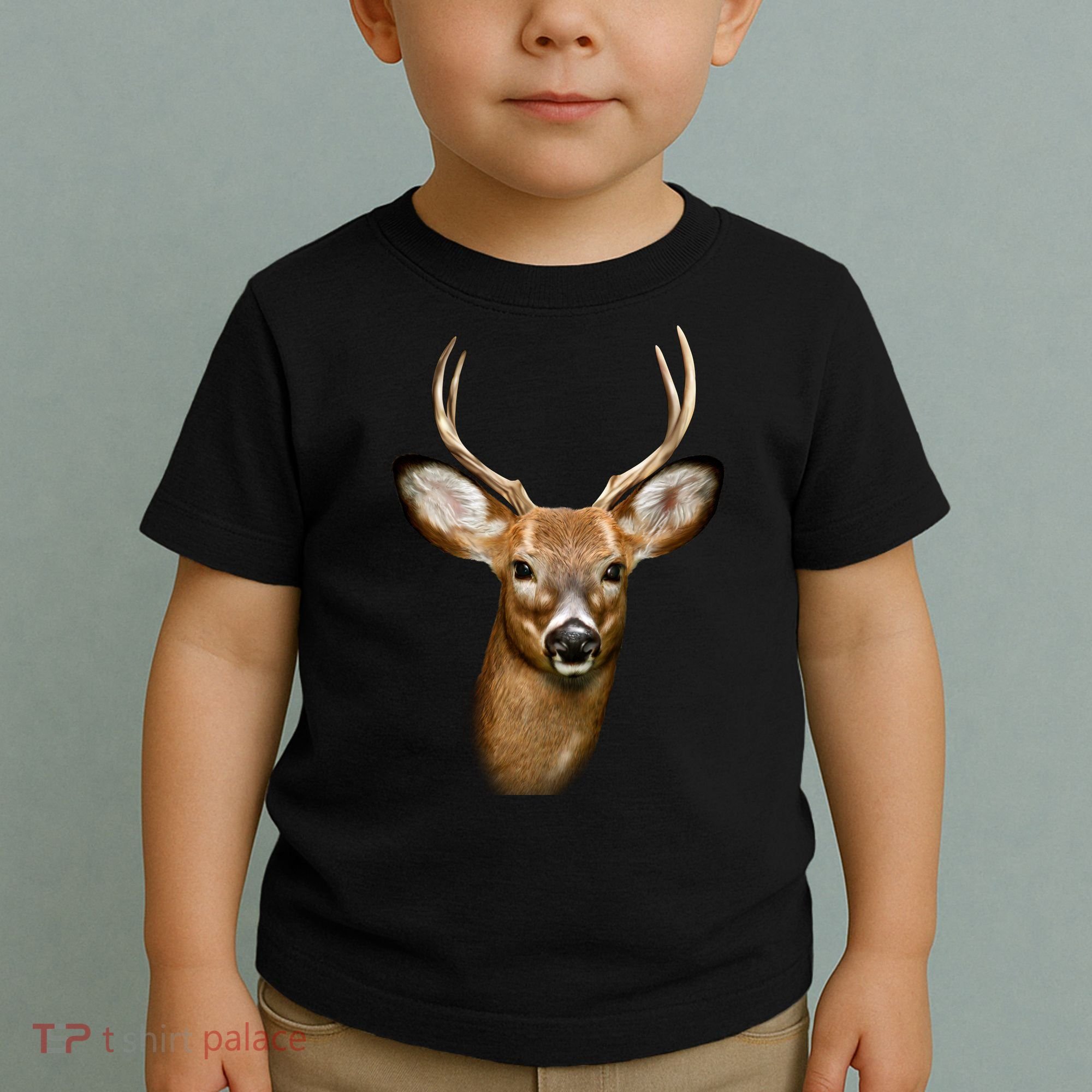 Wildlife Big Face Young Buck Deer Portrait Toddler T-Shirt