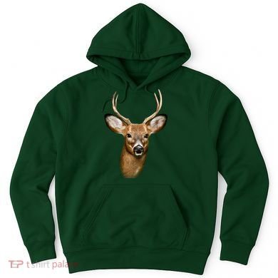 Wildlife Big Face Young Buck Deer Portrait Hoodie