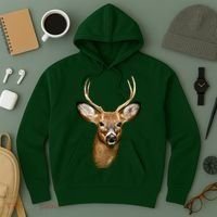 Wildlife Big Face Young Buck Deer Portrait Hoodie thumb 3