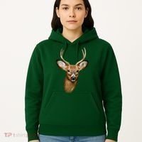 Wildlife Big Face Young Buck Deer Portrait Hoodie thumb 5