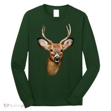Wildlife Big Face Young Buck Deer Portrait Long Sleeve Shirt