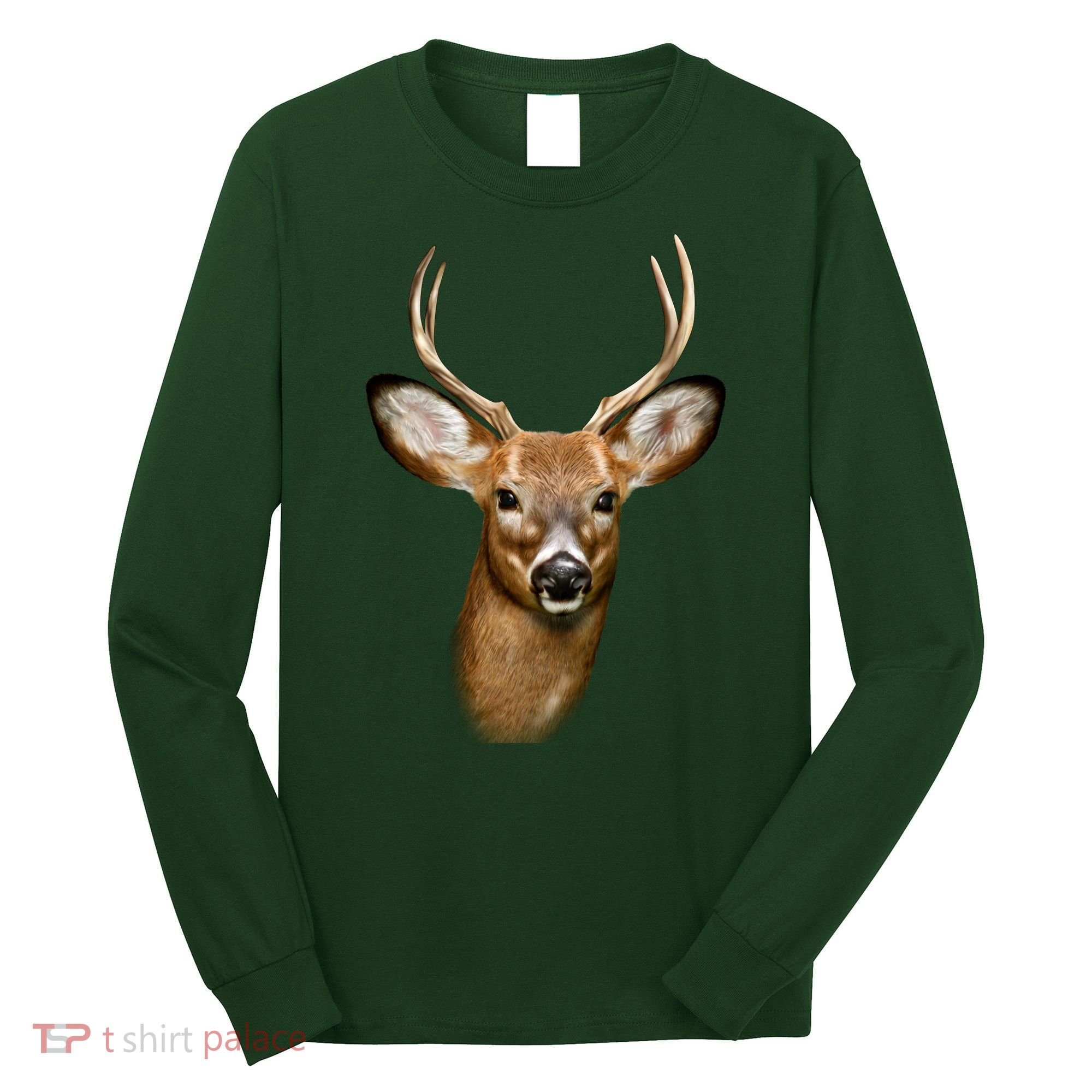 Wildlife Big Face Young Buck Deer Portrait Long Sleeve Shirt