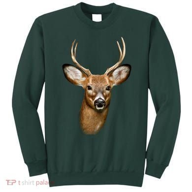 Wildlife Big Face Young Buck Deer Portrait Sweatshirt