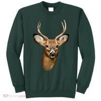 Wildlife Big Face Young Buck Deer Portrait Sweatshirt thumb 0