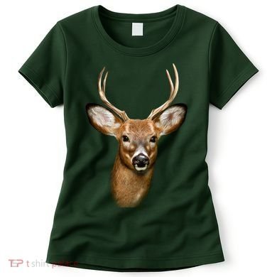 Wildlife Big Face Young Buck Deer Portrait Women's T-Shirt