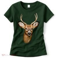 Wildlife Big Face Young Buck Deer Portrait Women's T-Shirt thumb 0