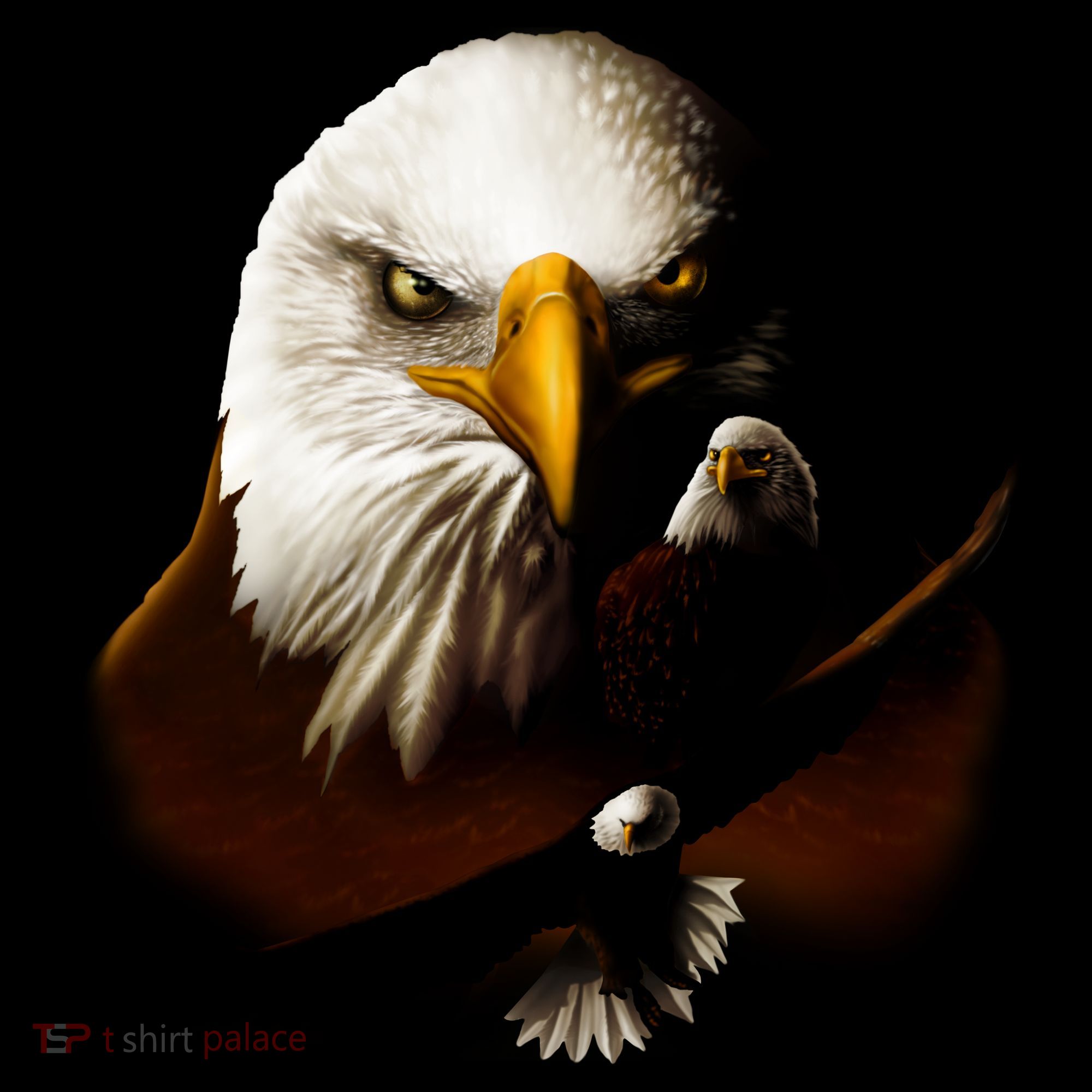 Wildlife Chopper Eagle Button