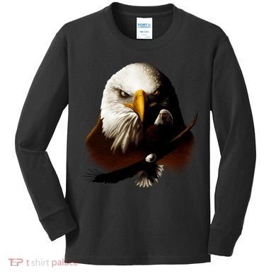 Wildlife Chopper Eagle Kids Long Sleeve Shirt