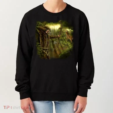Wildlife Deer Bow Hunter Women's Sweatshirt