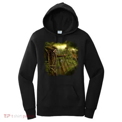 Wildlife Deer Bow Hunter Women's Hoodie