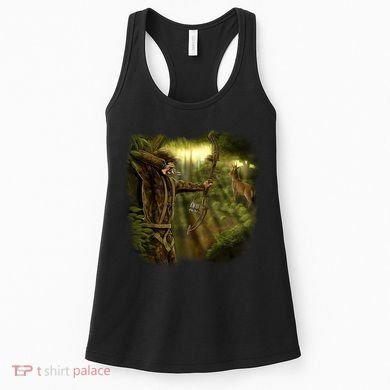 Wildlife Deer Bow Hunter Women's Tank Top