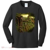 Wildlife Deer Bow Hunter Kids Long Sleeve Shirt thumb 0