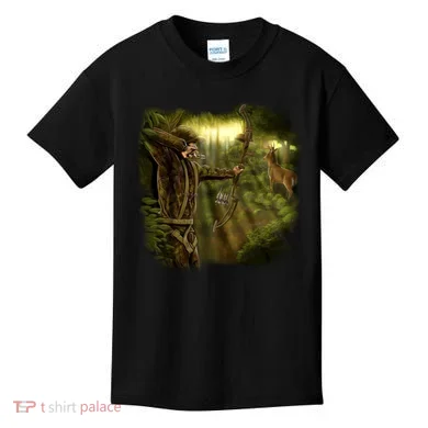 Wildlife Deer Bow Hunter Kids T-Shirt