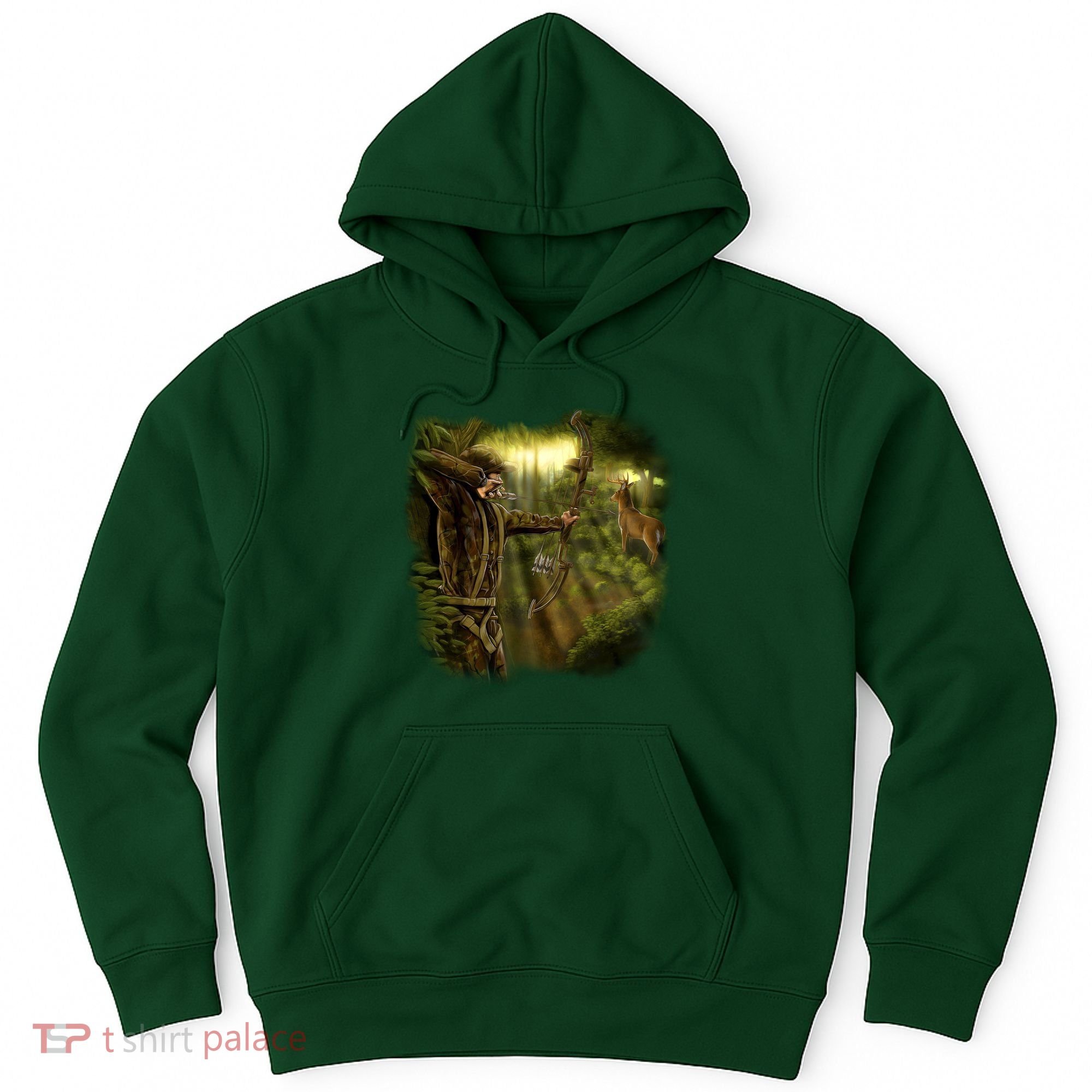 Wildlife Deer Bow Hunter Hoodie