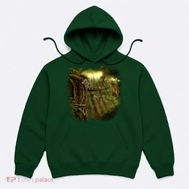 Wildlife Deer Bow Hunter Hoodie