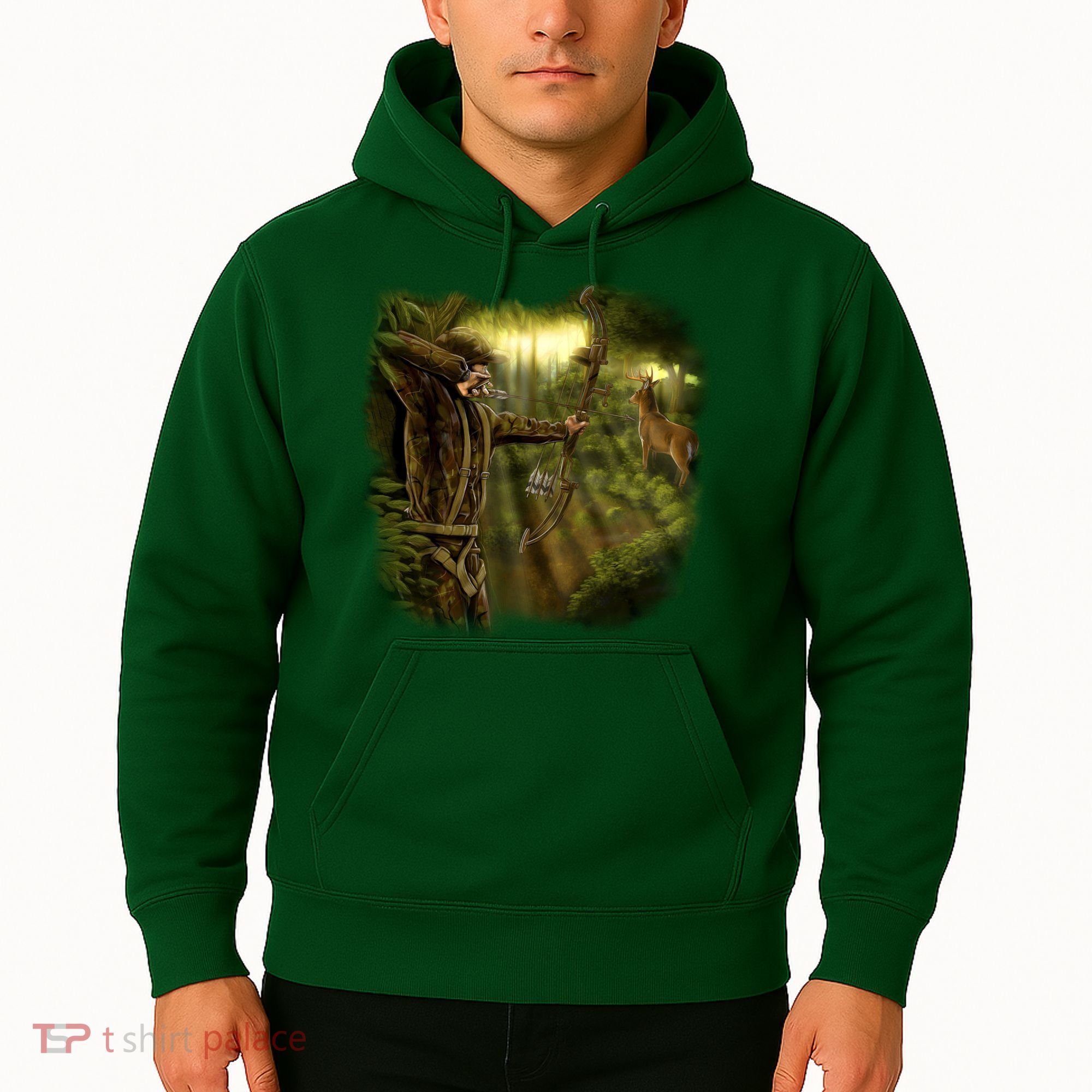 Wildlife Deer Bow Hunter Hoodie