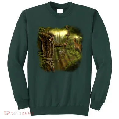 Wildlife Deer Bow Hunter Sweatshirt