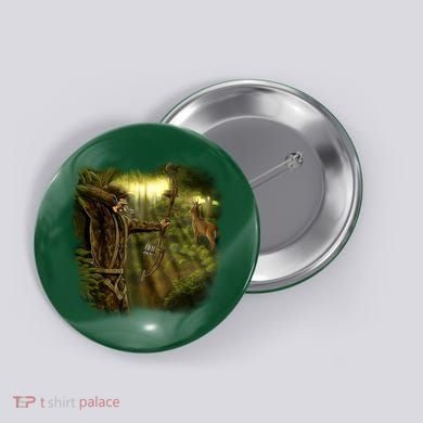 Wildlife Deer Bow Hunter Button