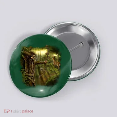 Wildlife Deer Bow Hunter Button