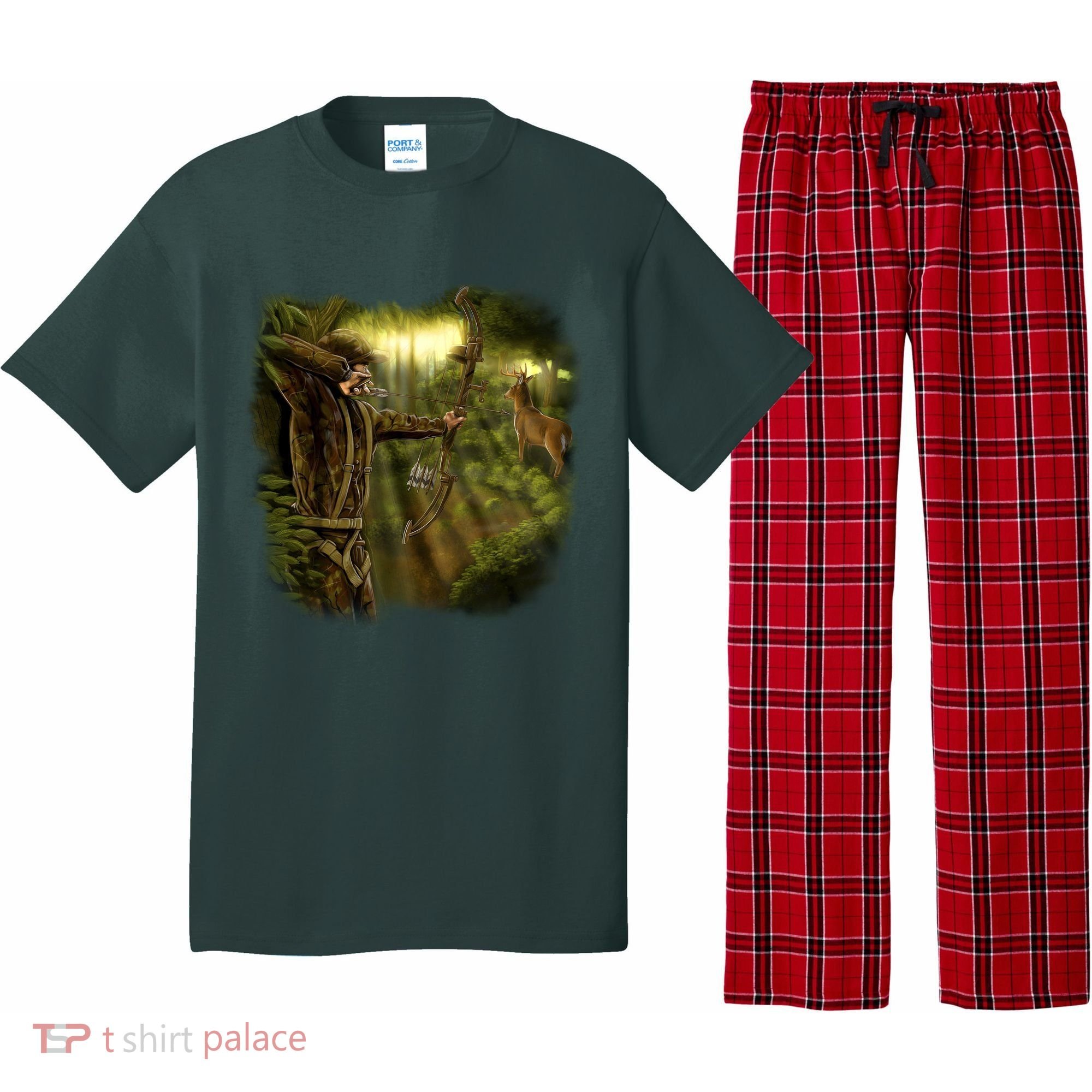 Wildlife Deer Bow Hunter Pajama Set