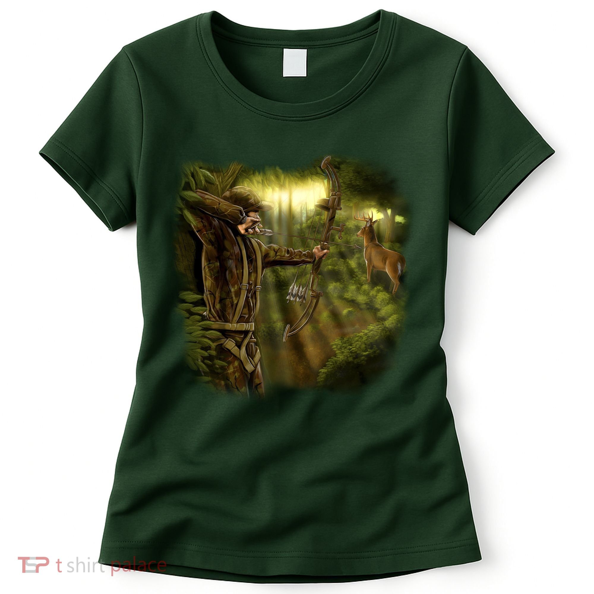 Wildlife Deer Bow Hunter Women's T-Shirt