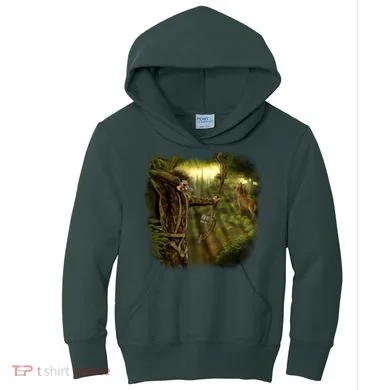 Wildlife Deer Bow Hunter Kids Hoodie