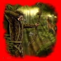 Wildlife Deer Bow Hunter Santa Hat thumb 1