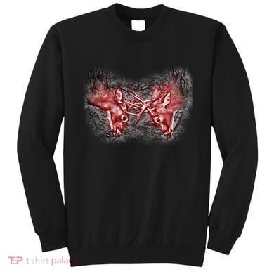 Wildlife Deer Fighting Bucks Sweatshirt