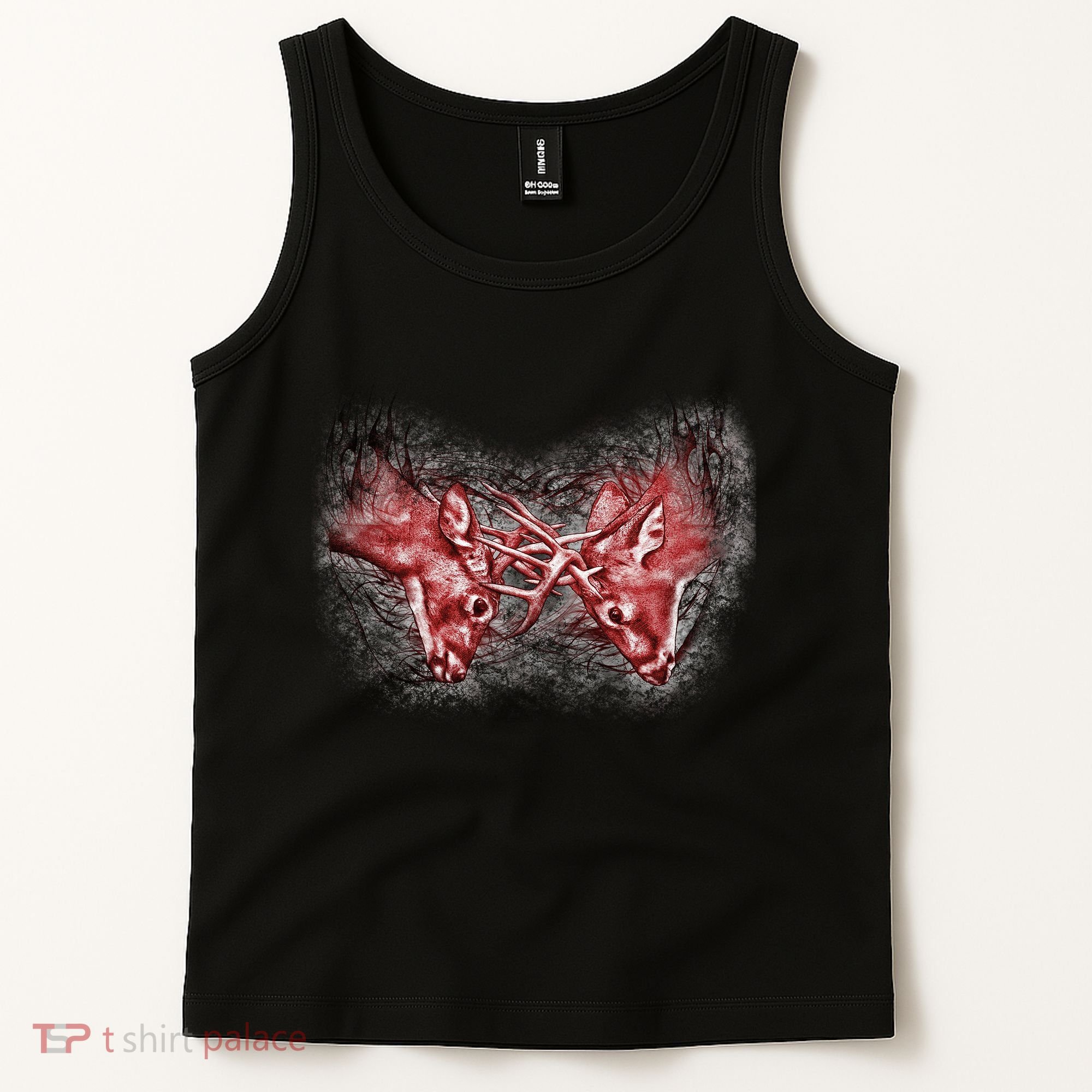 Wildlife Deer Fighting Bucks Tank Top