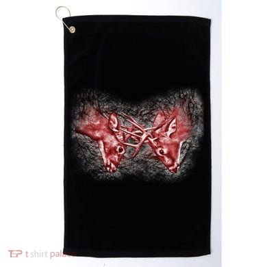 Wildlife Deer Fighting Bucks Golf Towel