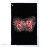 Wildlife Deer Fighting Bucks Golf Towel thumb 0