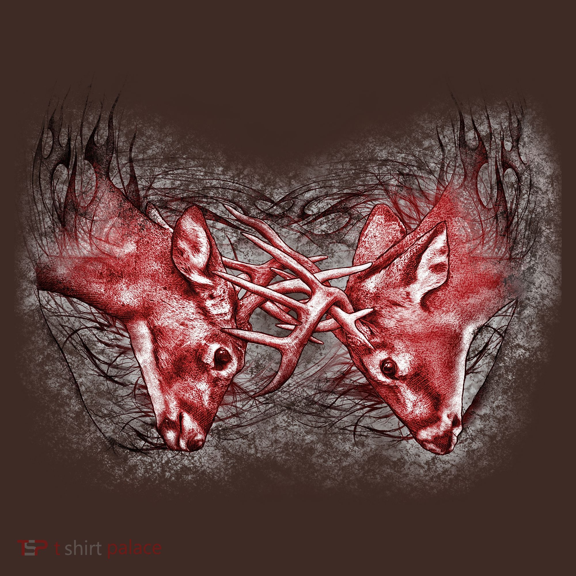 Wildlife Deer Fighting Bucks Apron