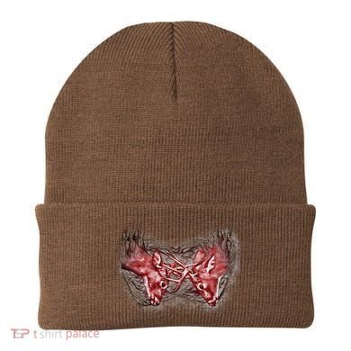 Wildlife Deer Fighting Bucks Beanie