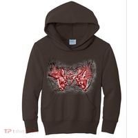 Wildlife Deer Fighting Bucks Kids Hoodie thumb 0