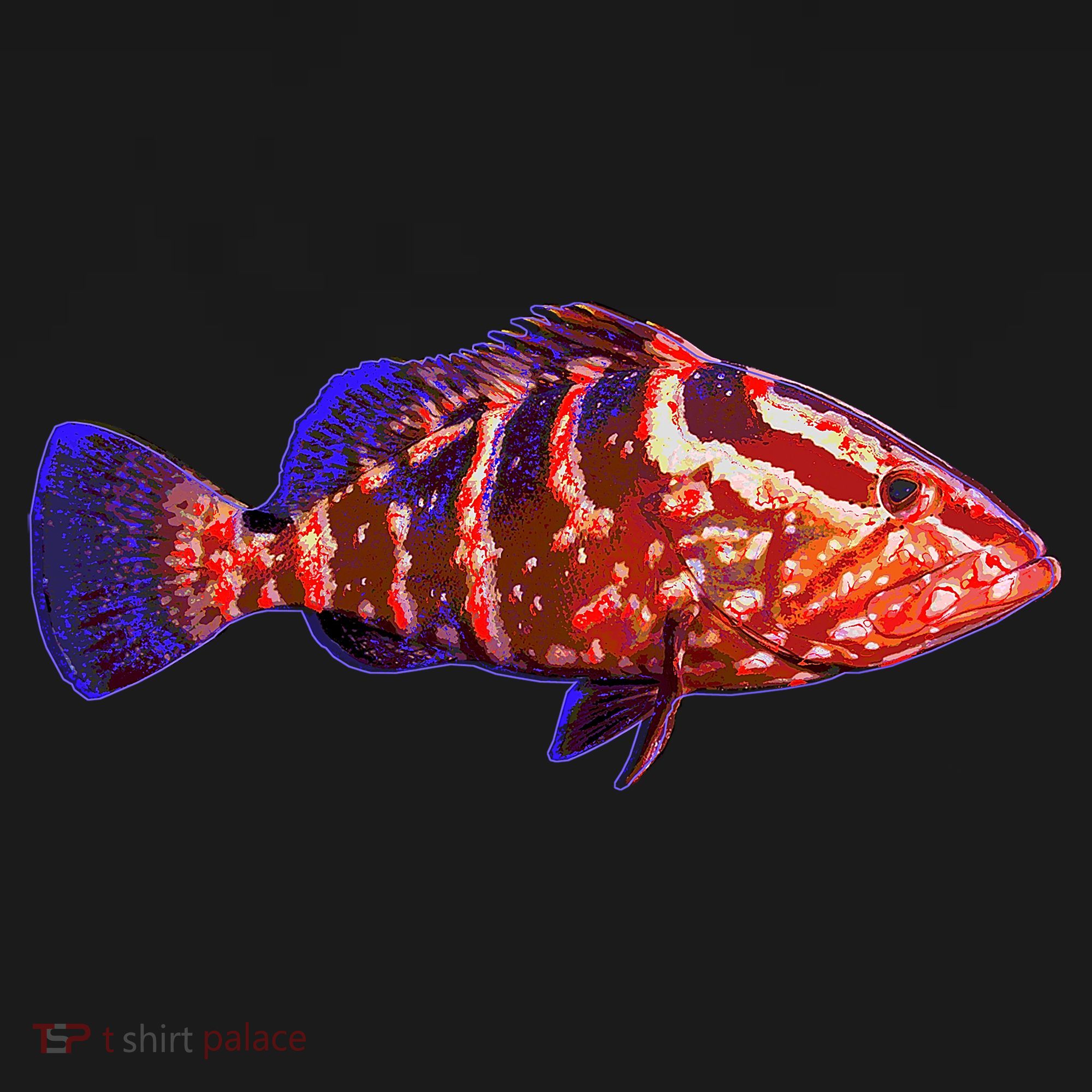 Wildlife Funky Grouper Sweatshirt Cinch Pack Bag