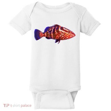Wildlife Funky Grouper Baby Bodysuit